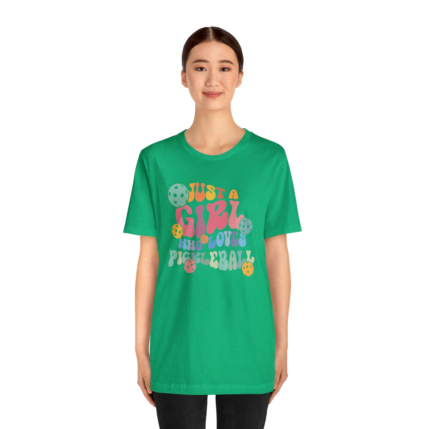 Pickleball Passion: 'Just a Girl Who Loves Pickleball Stylish Soft Unisex Jersey Short Sleeve Tee