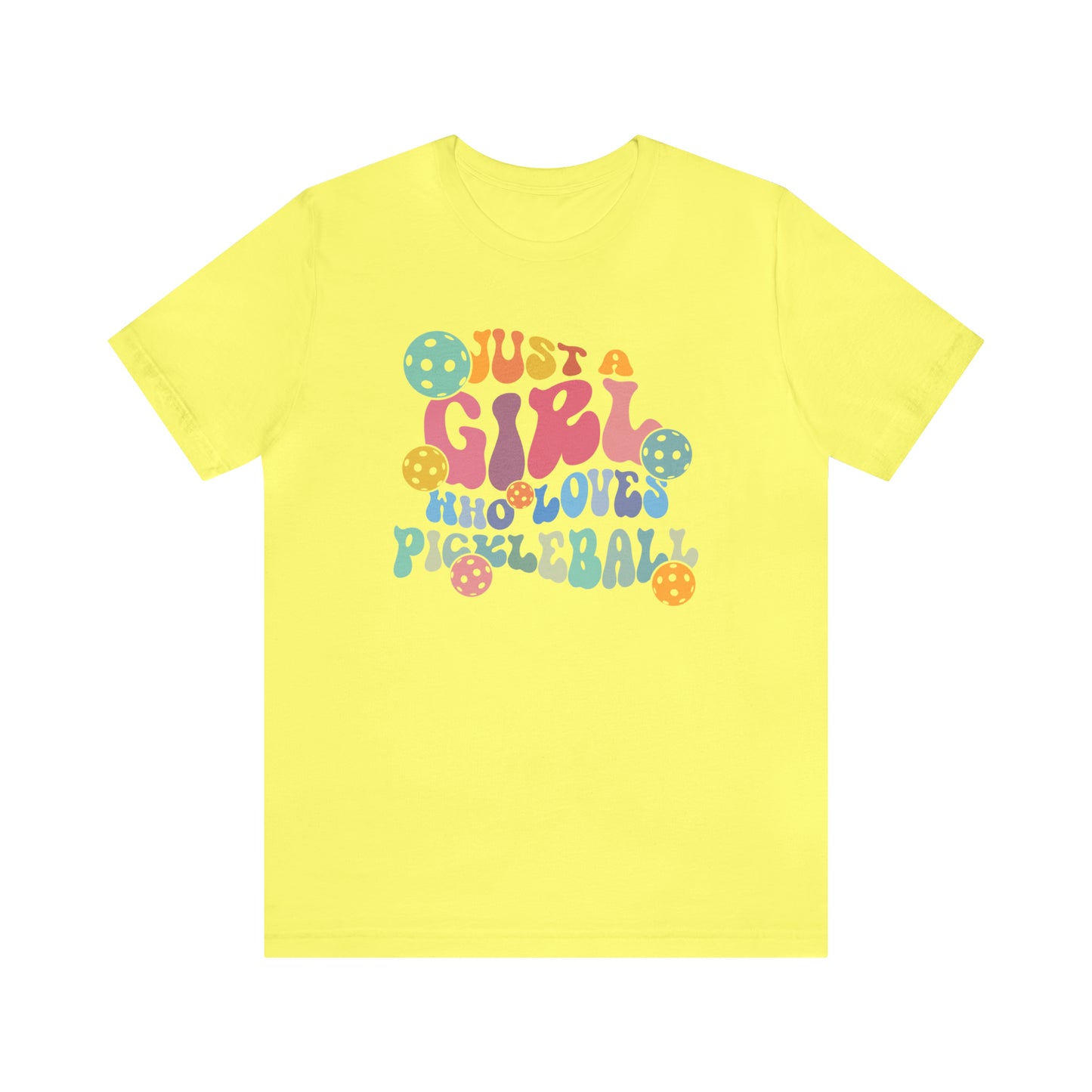 Pickleball Passion: 'Just a Girl Who Loves Pickleball Stylish Soft Unisex Jersey Short Sleeve Tee