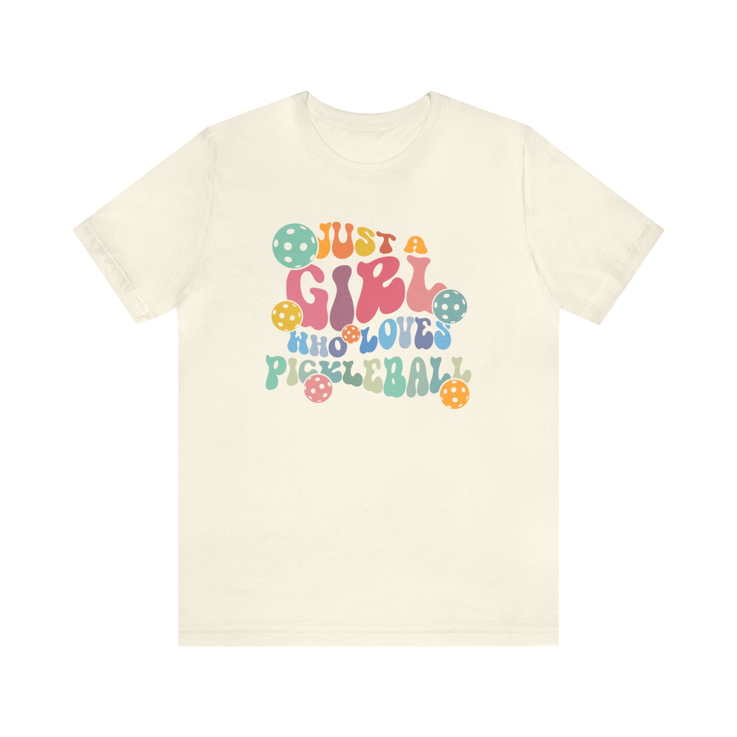 Pickleball Passion: 'Just a Girl Who Loves Pickleball Stylish Soft Unisex Jersey Short Sleeve Tee