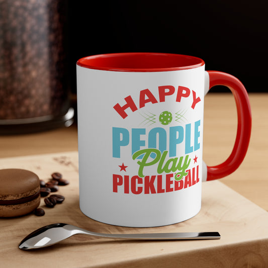 Pickleball Enthusiast's Radiant Joy Mug Accent Coffee Mug, 11oz