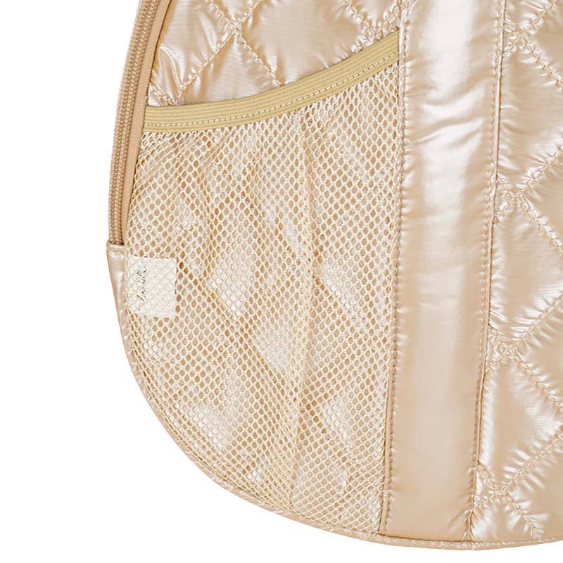 Pickle Ball Bag Champagne w/White stripe