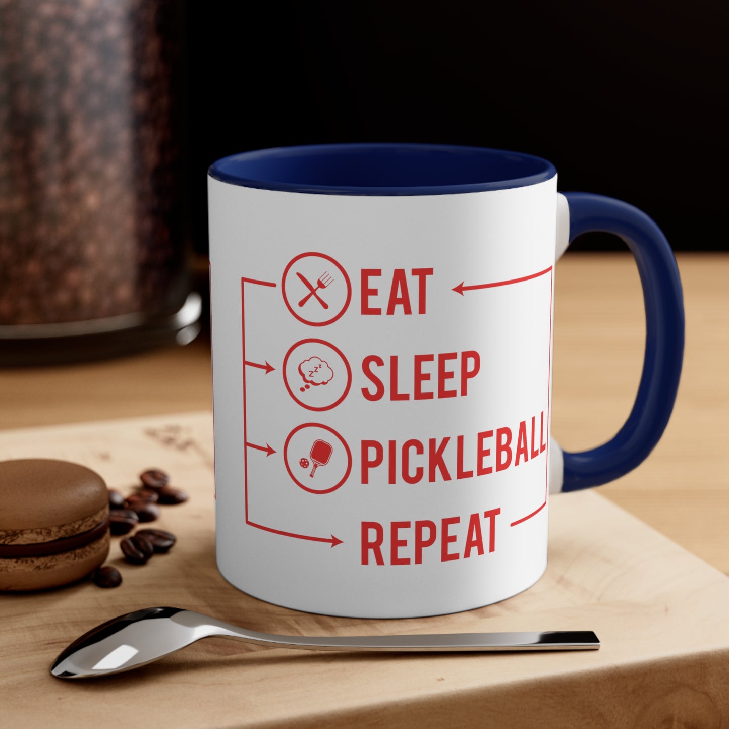 Pickleball Passion: The 'Eat Sleep Pickleball Repeat' Mug