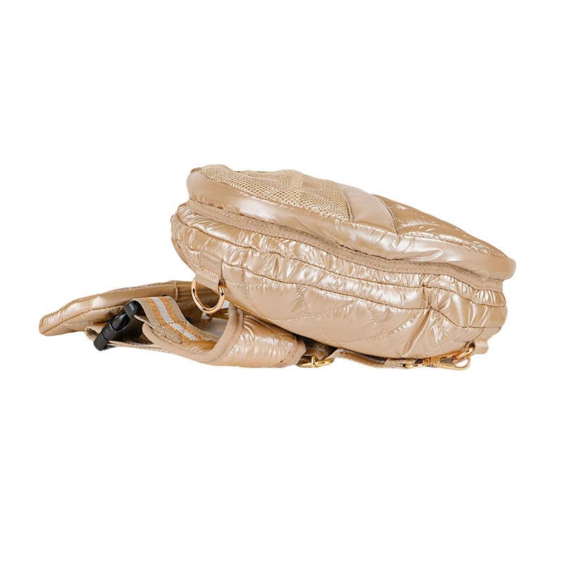 Pickle Ball Bag Champagne w/White stripe