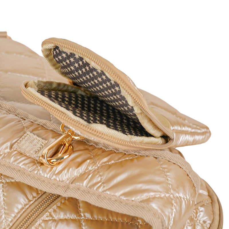 Pickle Ball Bag Champagne w/White stripe