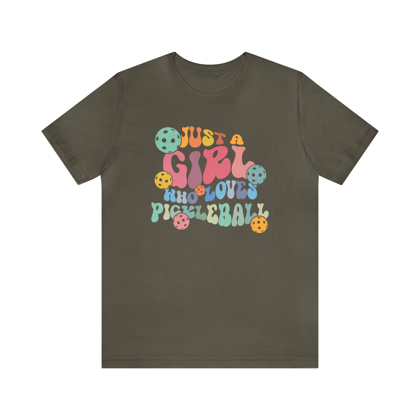 Pickleball Passion: 'Just a Girl Who Loves Pickleball Stylish Soft Unisex Jersey Short Sleeve Tee