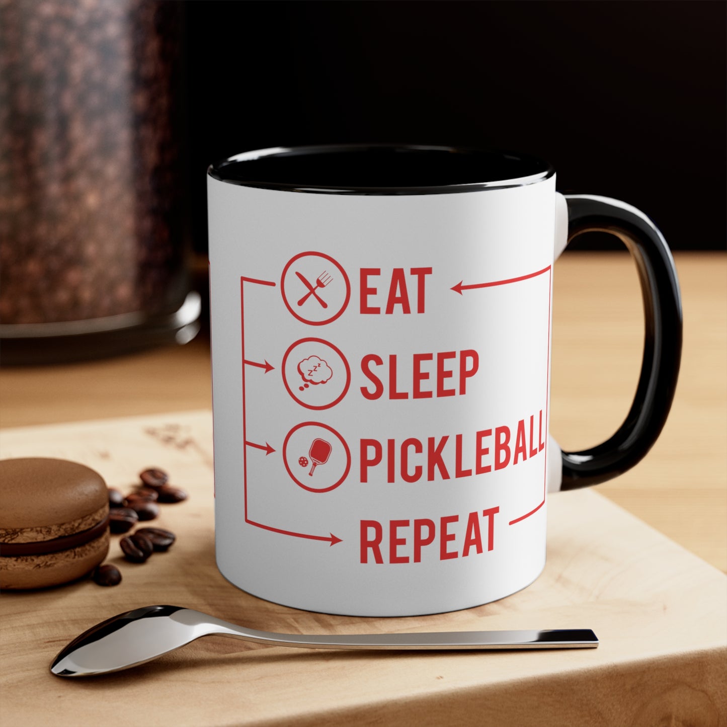 Pickleball Passion: The 'Eat Sleep Pickleball Repeat' Mug