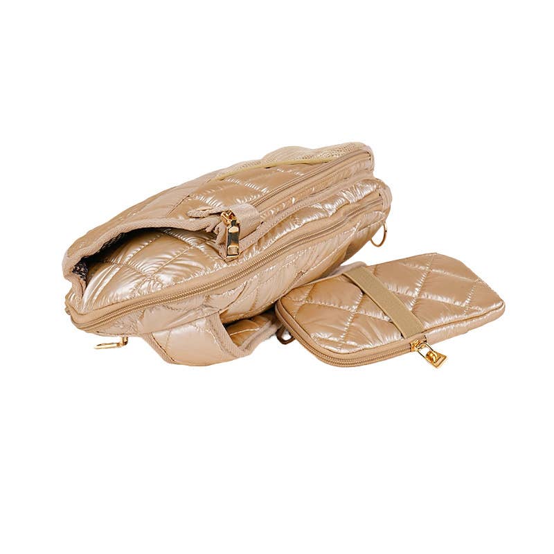 Pickle Ball Bag Champagne w/White stripe