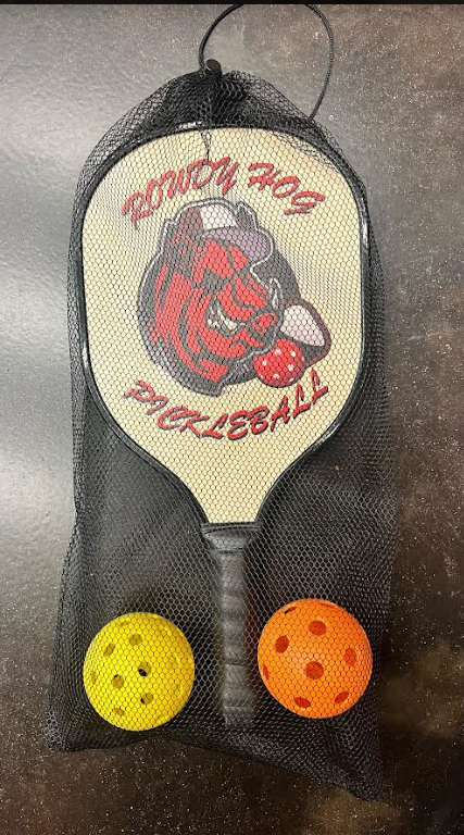 Rowdy Hog Wooden Paddle includes indoor & outdoor ball