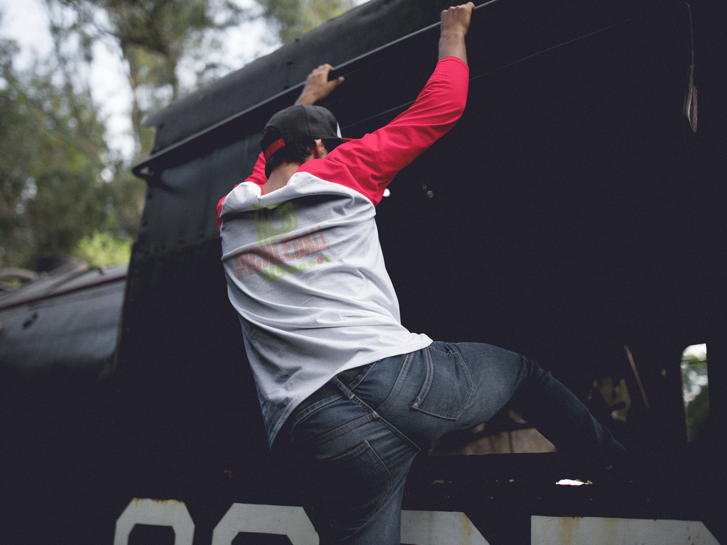 Big "P" Pickleball Passion Red/Gray 3/4 Sleeve tee