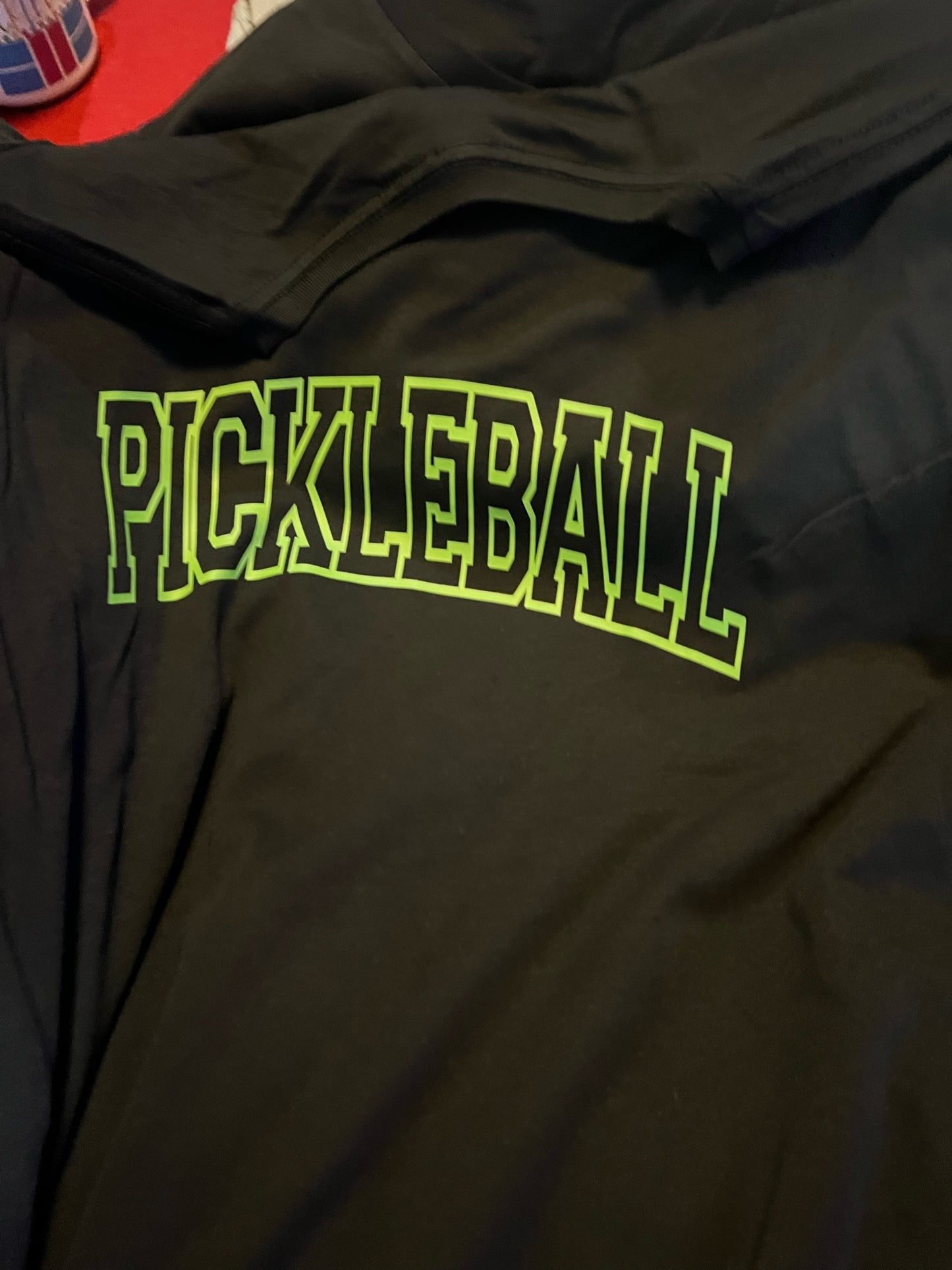 Pickleball Outline - T-Shirt-BLK