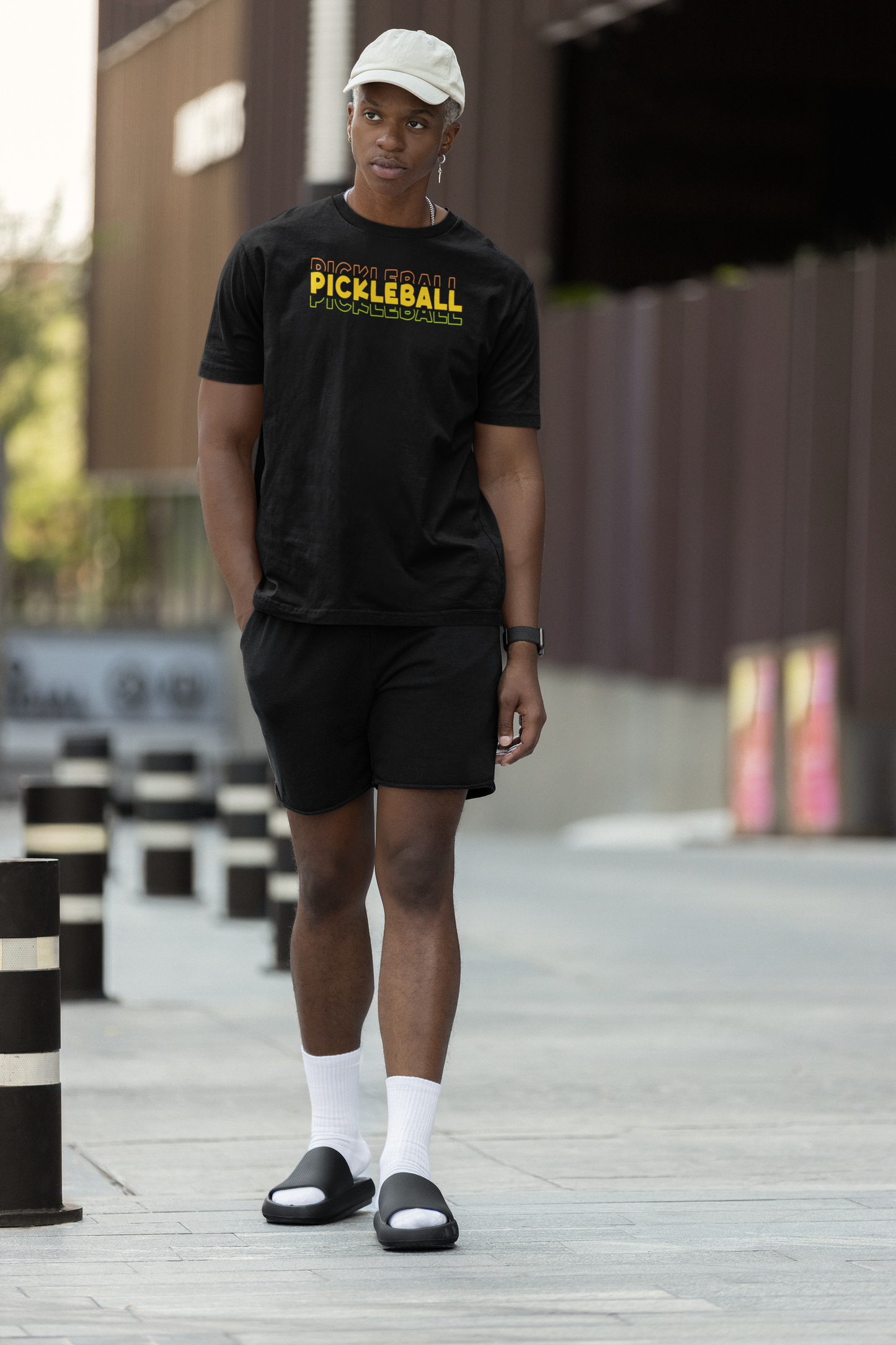 Tri- Color Pickleball Triumph T-shirt Black