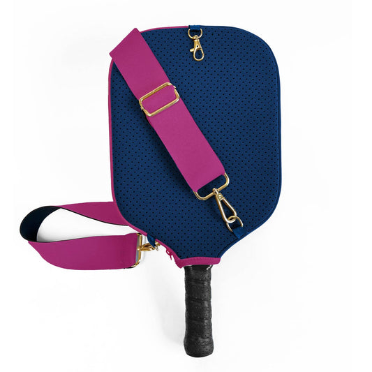 Pickleball Paddle Cover with Strap, Storage & Clip | Navy