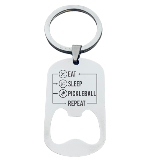 Eat Sleep Pickleball Keychain