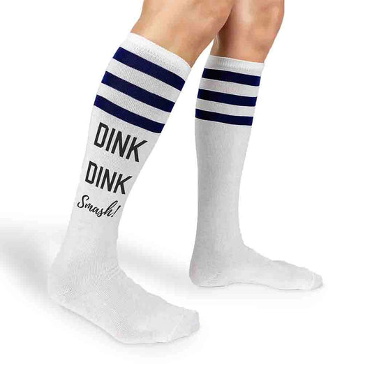 Dink Dink Smash Pickleball Knee High Socks For Her