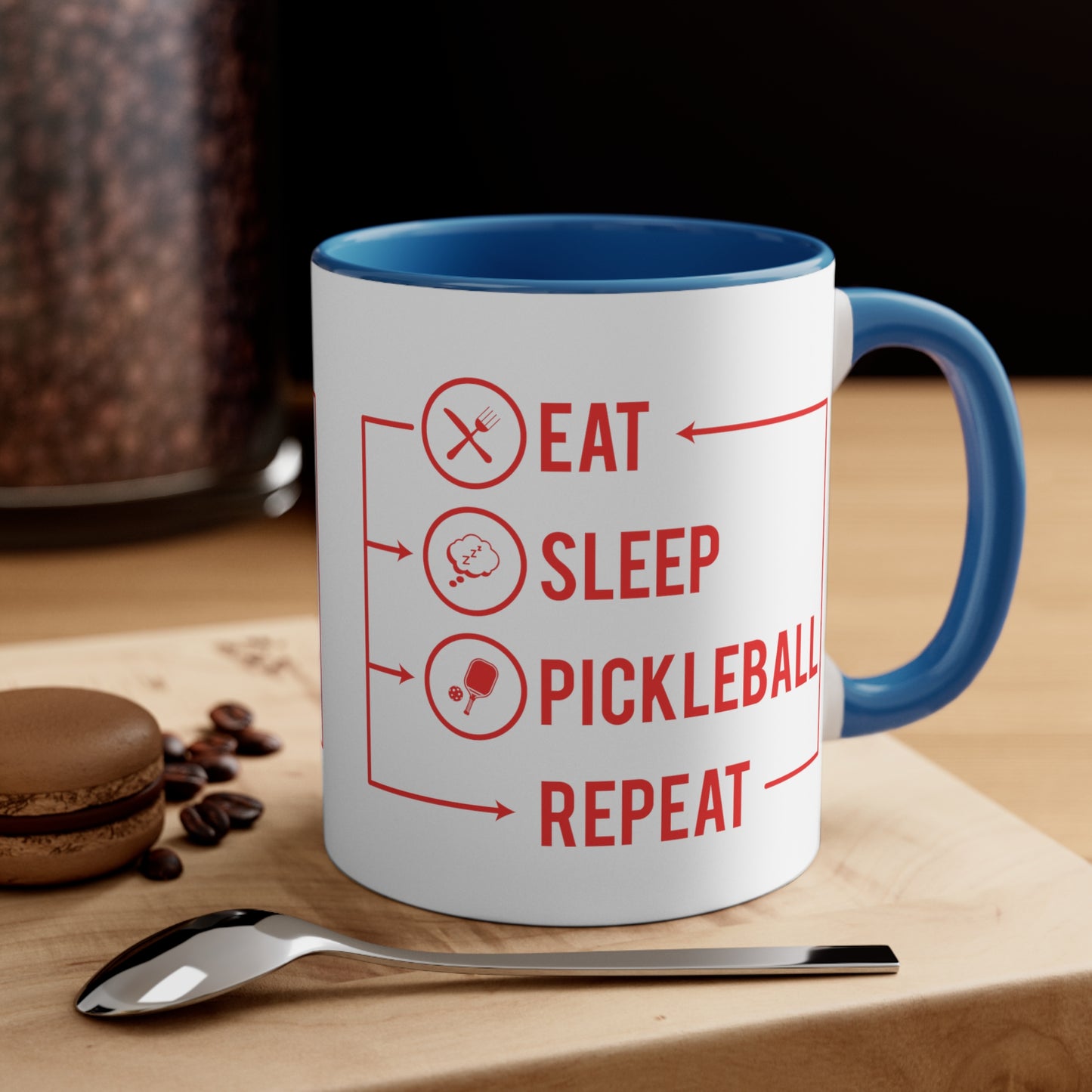 Pickleball Passion: The 'Eat Sleep Pickleball Repeat' Mug