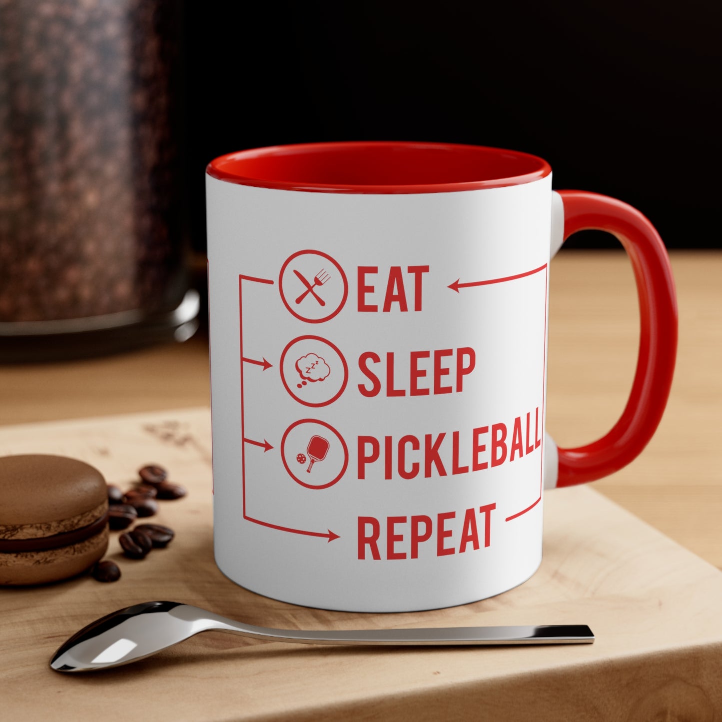 Pickleball Passion: The 'Eat Sleep Pickleball Repeat' Mug