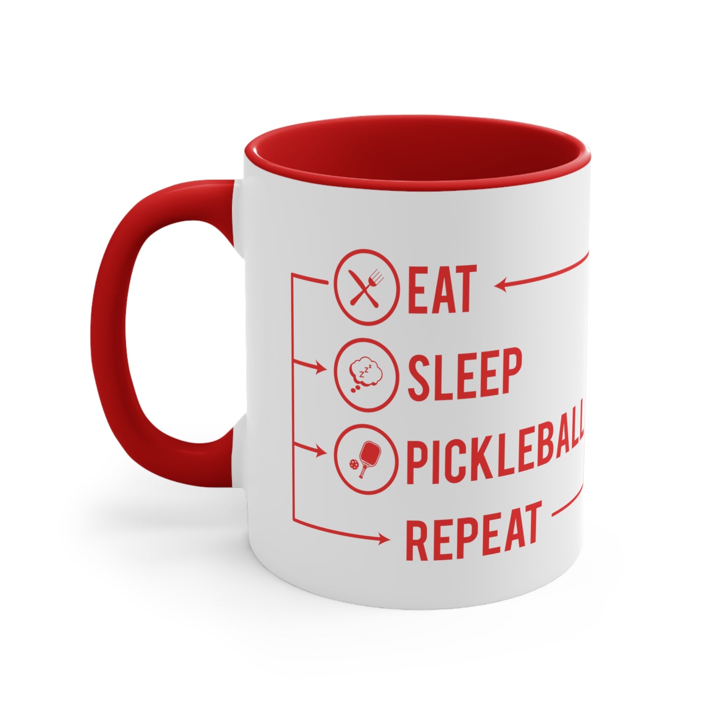 Pickleball Passion: The 'Eat Sleep Pickleball Repeat' Mug