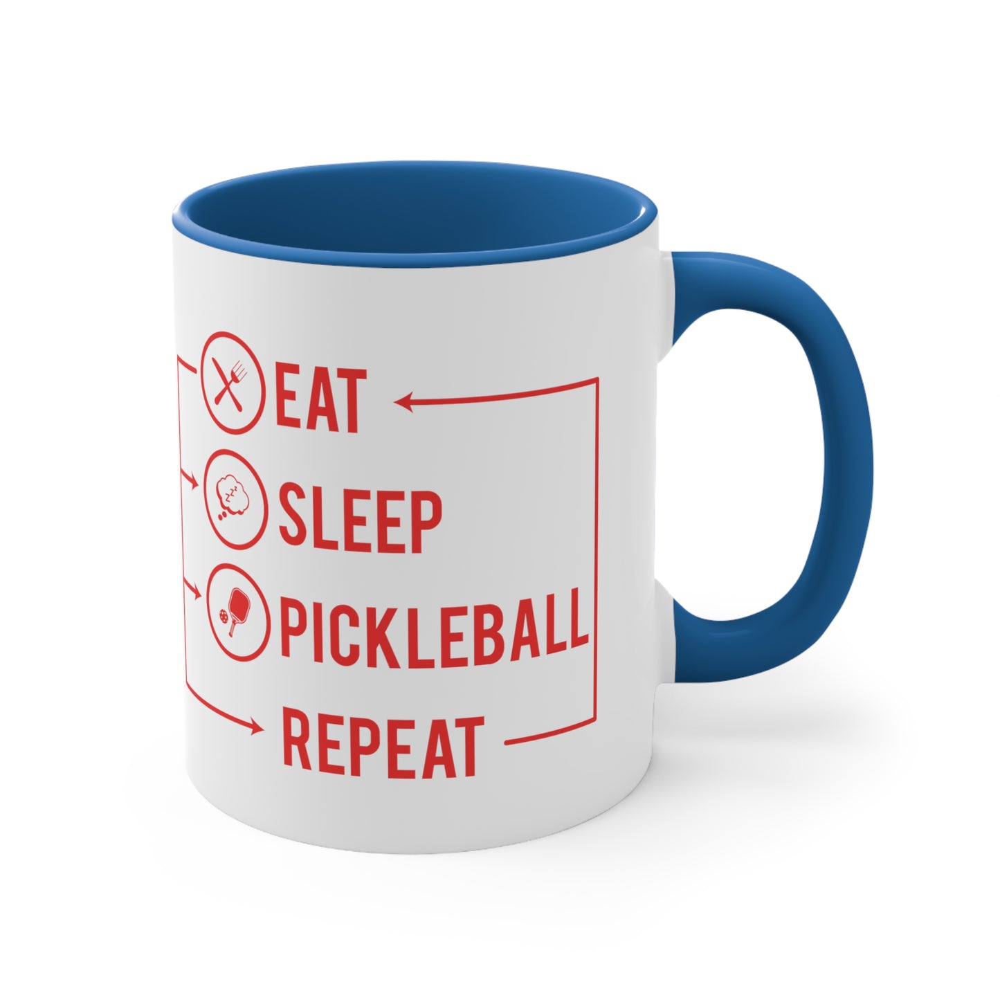 Pickleball Passion: The 'Eat Sleep Pickleball Repeat' Mug