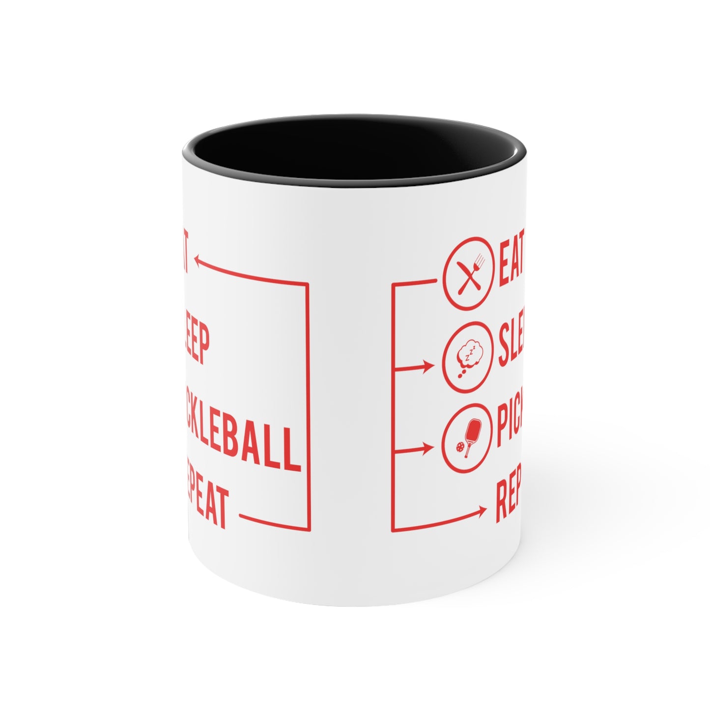 Pickleball Passion: The 'Eat Sleep Pickleball Repeat' Mug