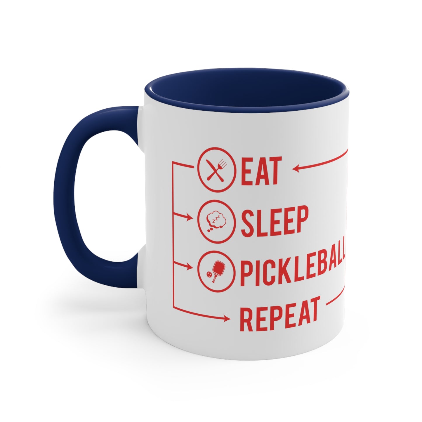 Pickleball Passion: The 'Eat Sleep Pickleball Repeat' Mug