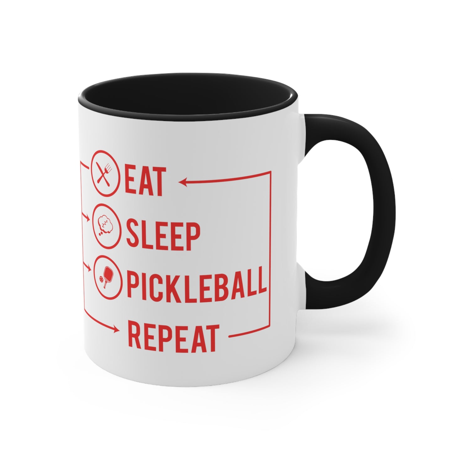 Pickleball Passion: The 'Eat Sleep Pickleball Repeat' Mug