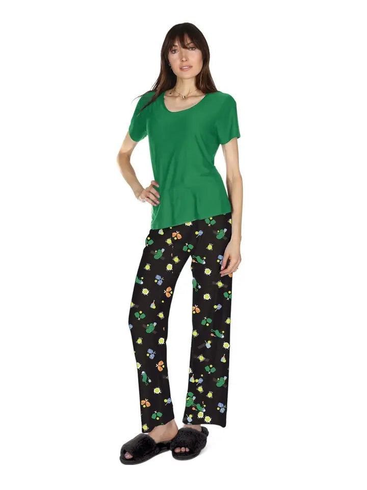 Pickleball Princess 2pc Pant Pj Set in A Bag