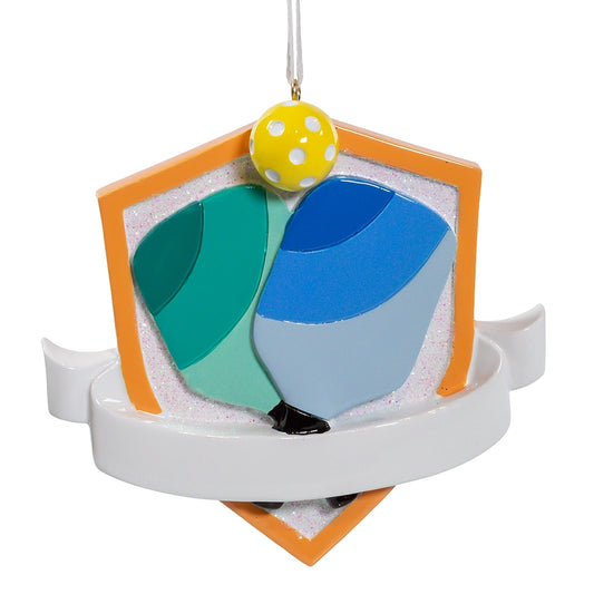 Pickleball Paddle Ornament 3.75" Resin