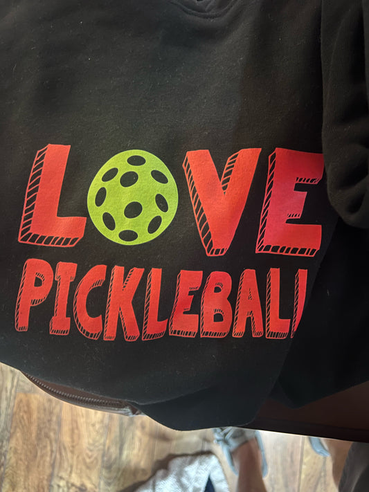 Love Pickleball Hoodie BLK