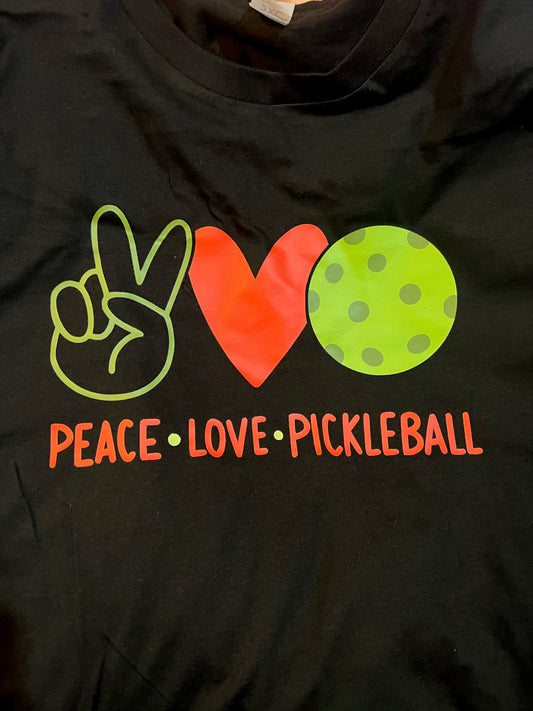 Peace Love Pickleball - T-shirt-Black