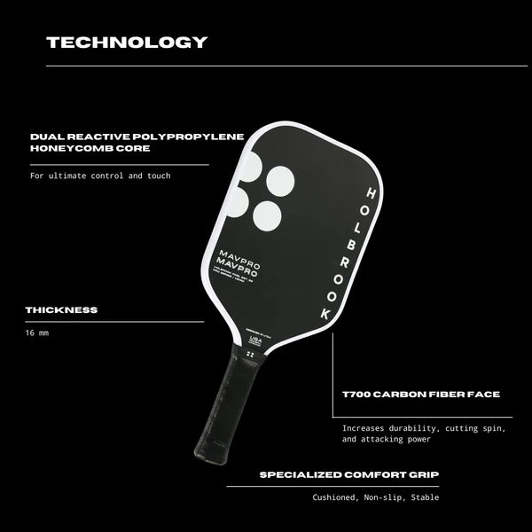 Holbrook Pickleball - Pro - Mav Pro 16 MM 2.0