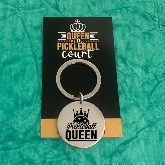 Pickleball Queen Keychain